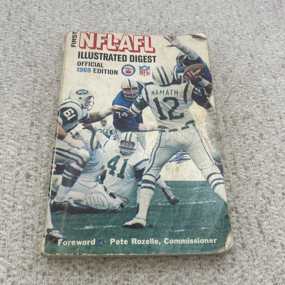 FIRST NFL-AFL ILLUSTRATED DIGEST Official 1969 Edition ~ Don Smith & Ed Croke